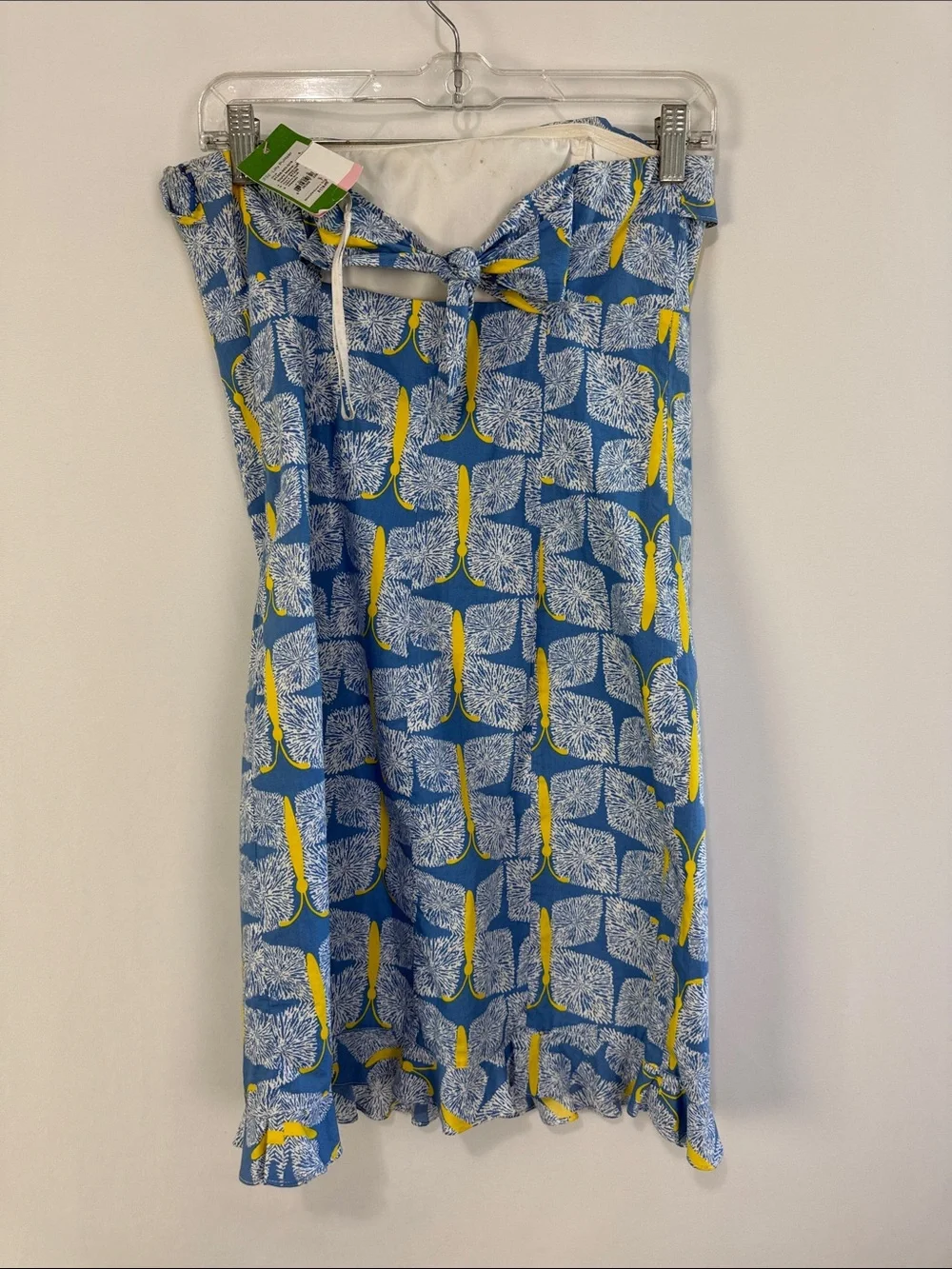 LILLY PULITZER BLUE BUTTERFLY STRAPLESS DRESS - Picture 3 of 7